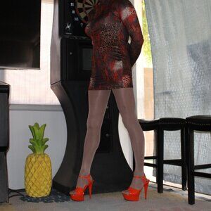 2 for $10 Bodycon Reptile Print Mini Dress Large